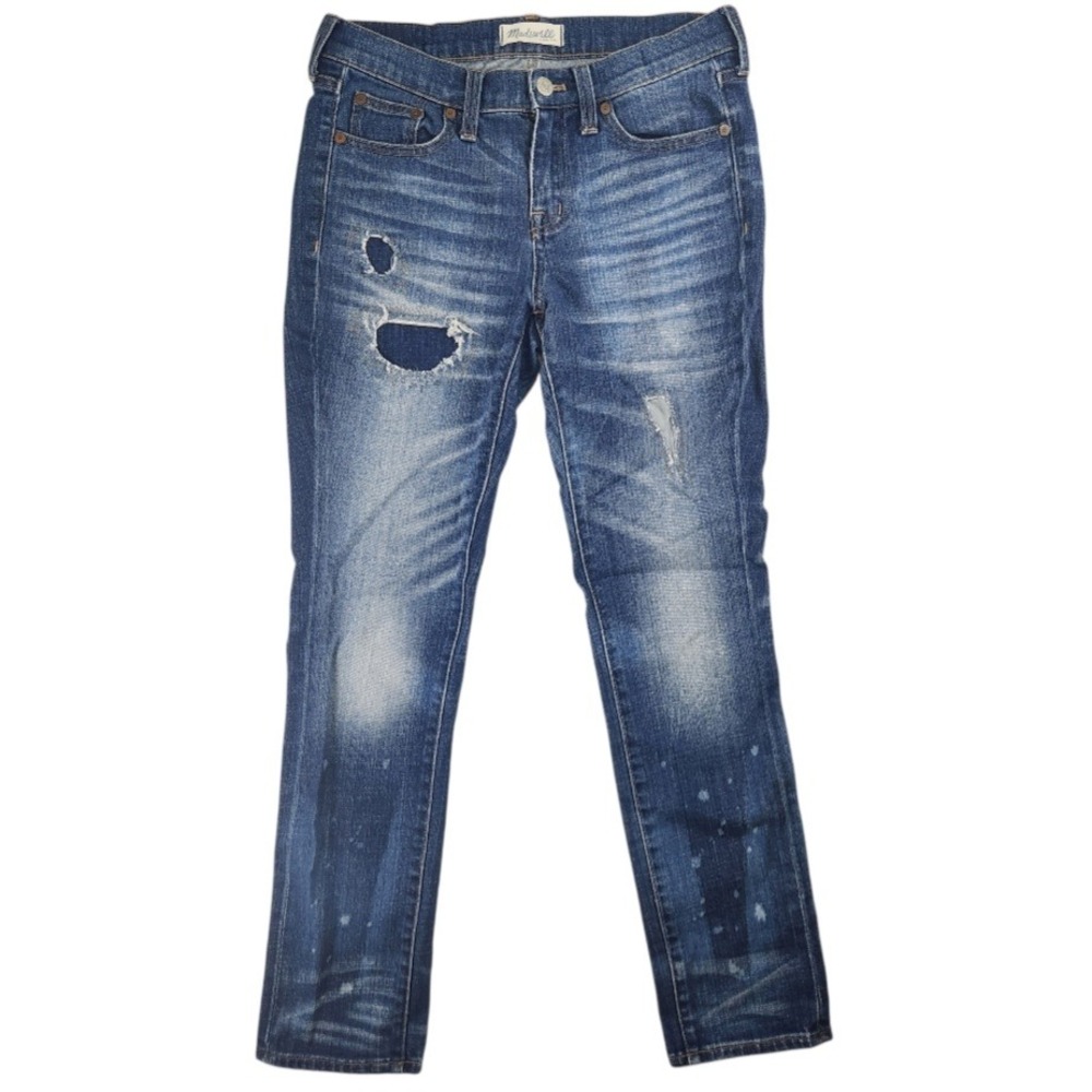 Madewell Jeans Size 25 Blue Distressed Skinny Leg Medium Wash